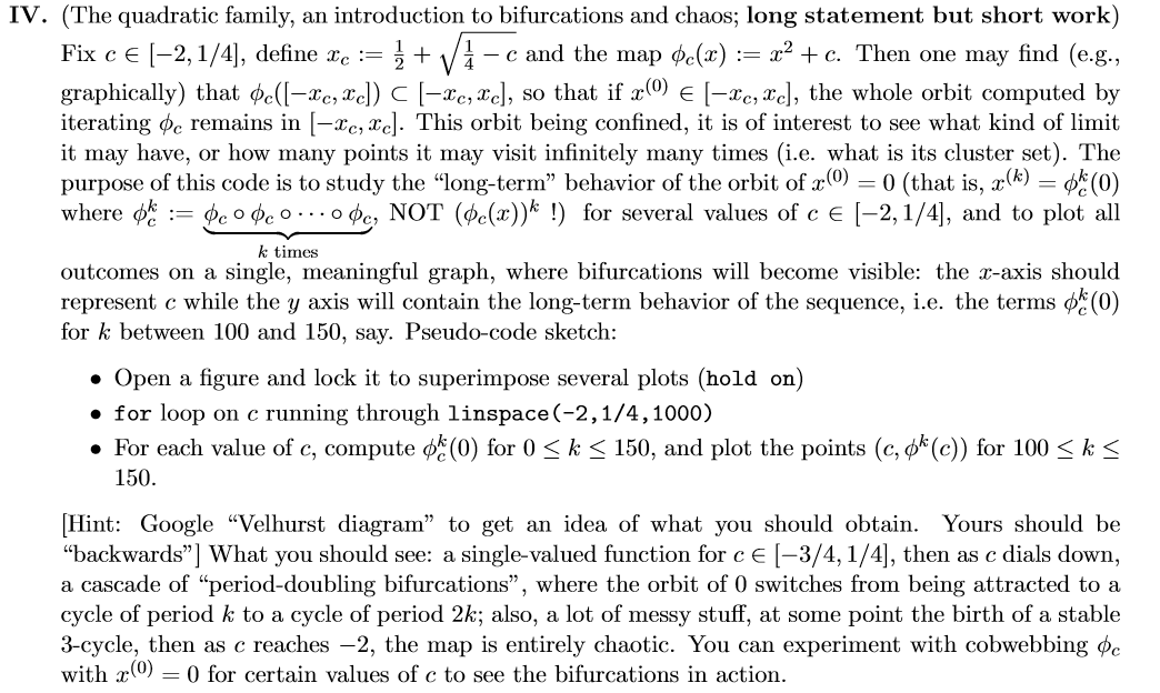 Iv The Quadratic Family An Introduction To Bifu Chegg Com