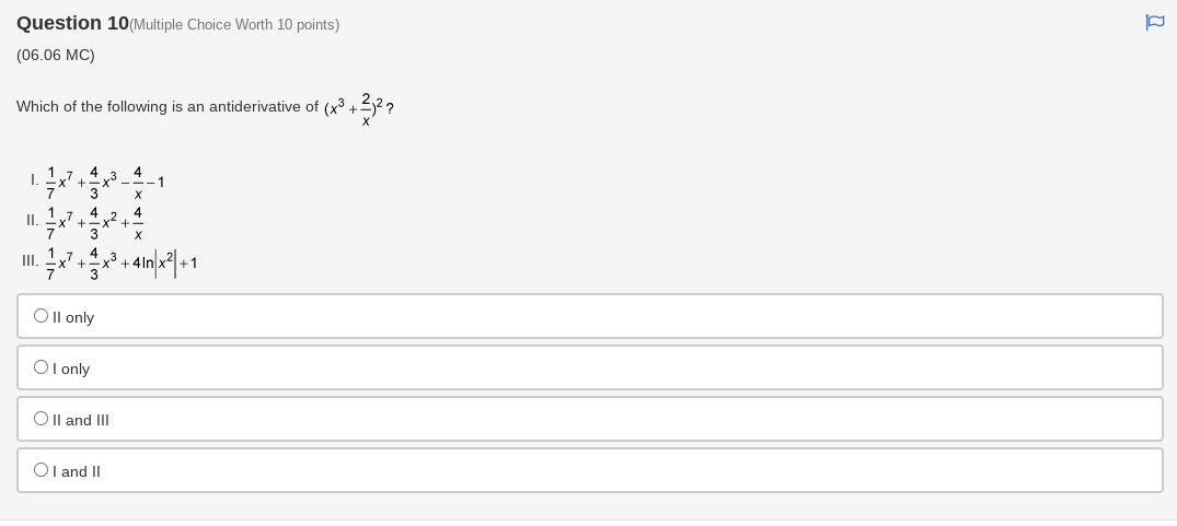 Solved Question 10(Multiple Choice Worth 10 Points) (06.06 | Chegg.com