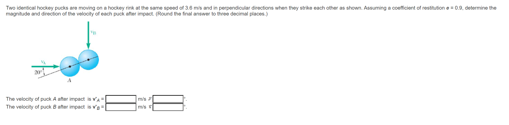 Solved Two identical hockey pucks are moving on a hockey