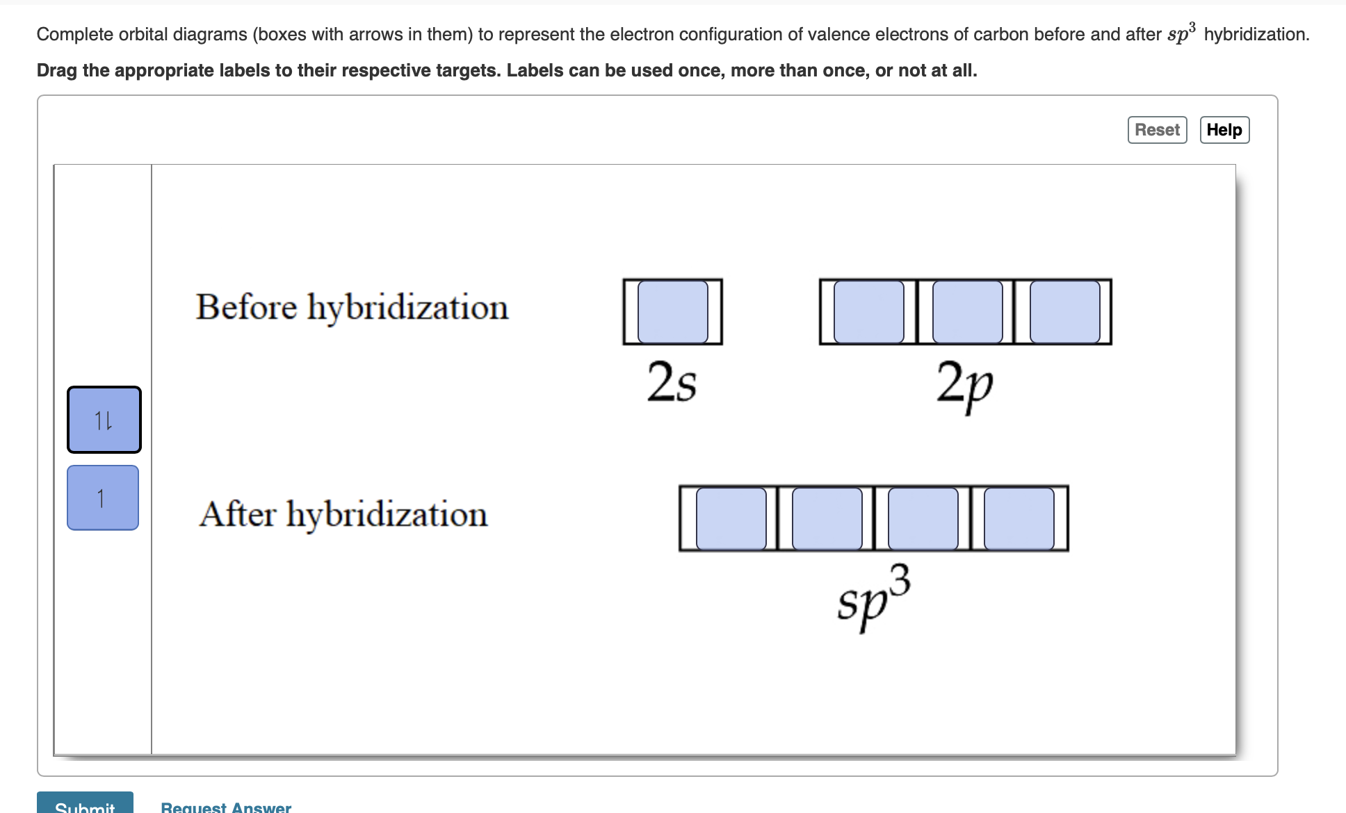 Complete orbital diagrams (boxes with arrows in them) | Chegg.com