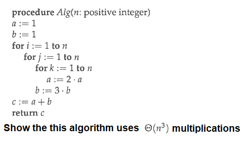 Solved For all 4 algorithms below, show why they use the | Chegg.com