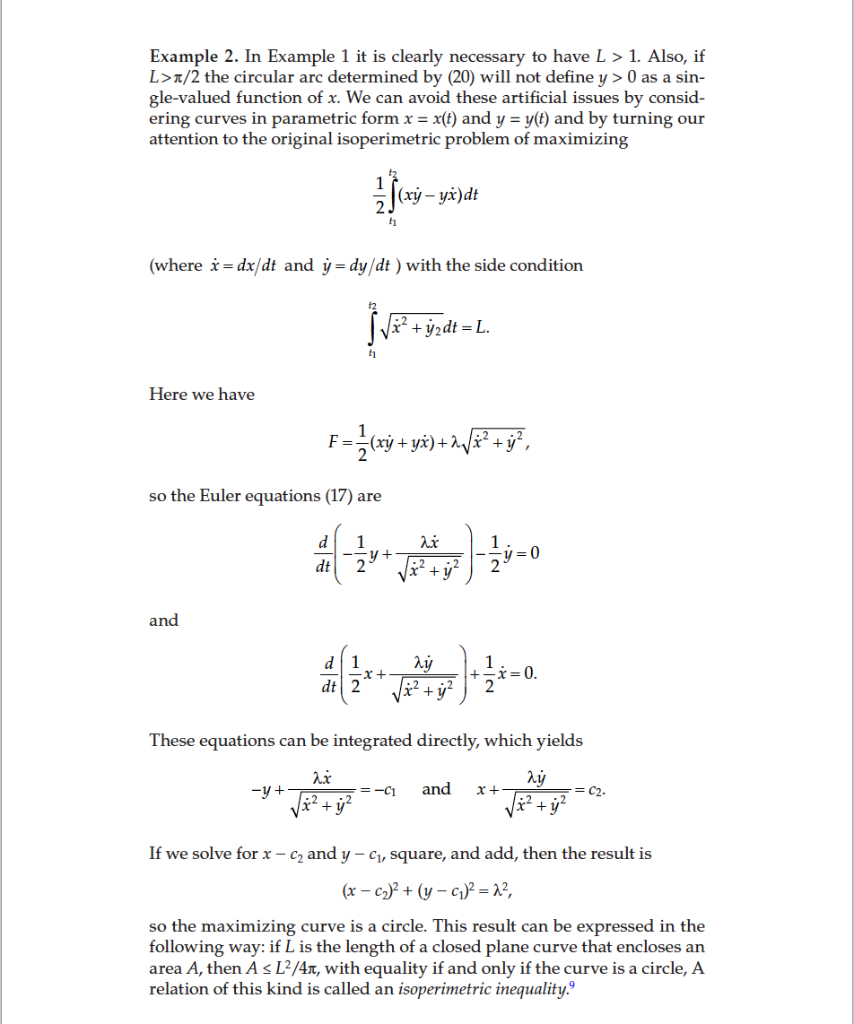 Solved Example 2. In Example 1 it is clearly necessary to | Chegg.com