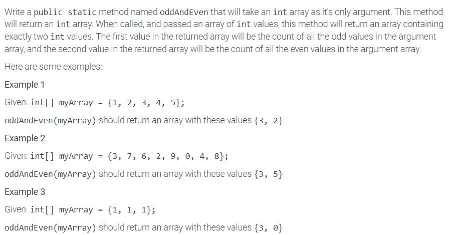 Solved Write a public static method named sumAndAvg that | Chegg.com
