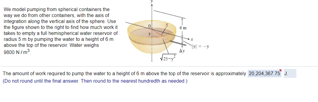 Solved 0 5 6 m We model pumping from spherical containers | Chegg.com