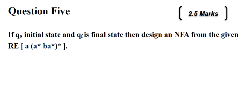 Finite State Machine Diagram with initial state q0 and final state qf