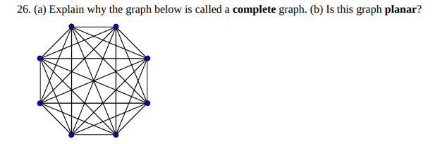 Solved 26. (a) Explain why the graph below is called a | Chegg.com
