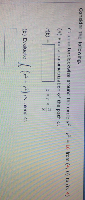 Solved Consider The Following C Counterclockwise Around Chegg Com