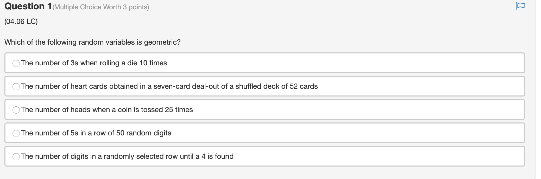 Solved Question 1(Multiple Choice Worth 3 points) (04.06 LC) | Chegg.com