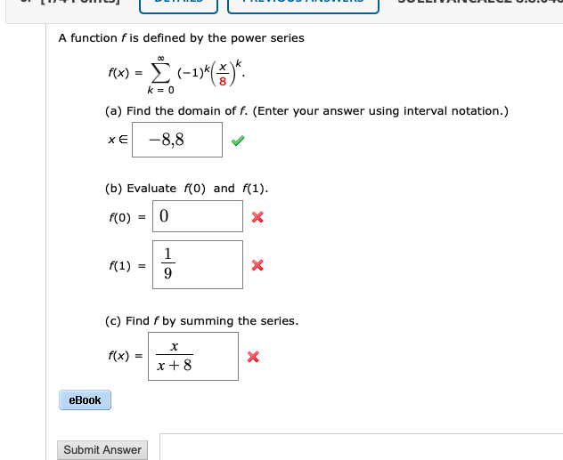 Solved A function f is defined by the power series f(x) = { | Chegg.com