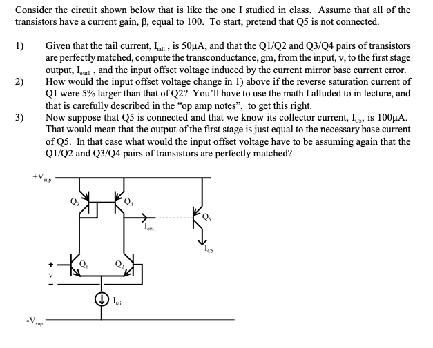 Solved Consider the circuit shown below that is like the one | Chegg.com