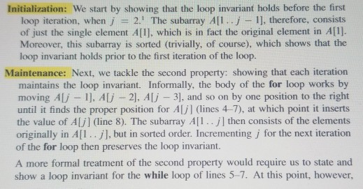 Solved im quite confused on this loop invariant thing. i | Chegg.com