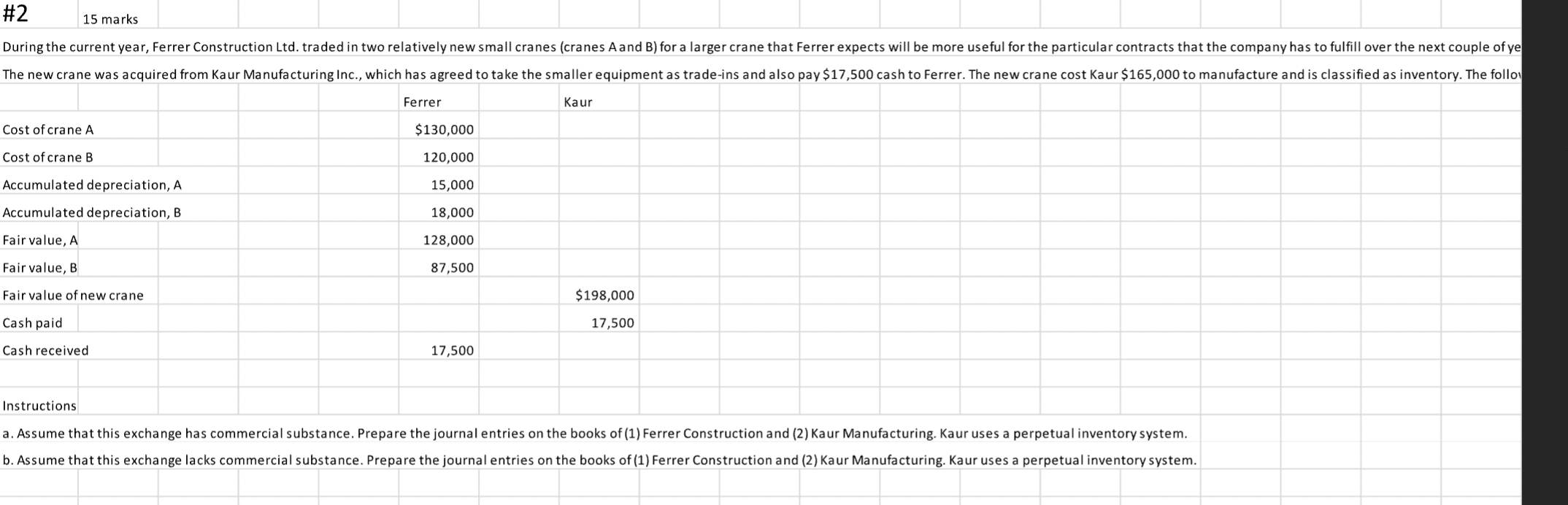 Solved \\( \\# 2 \\) 15 marks | Chegg.com