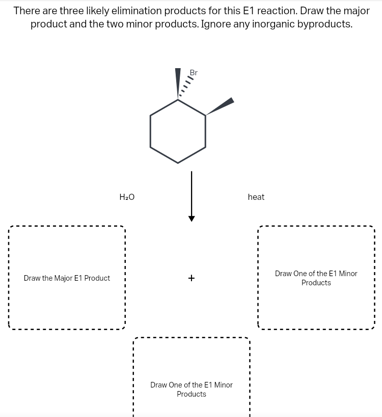 Solved There Are Three Likely Elimination Products For This Chegg Com
