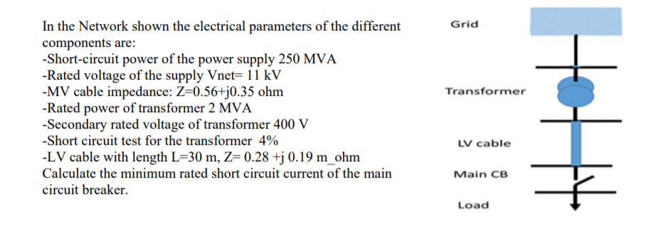 Solved Grid Transformer In the Network shown the electrical | Chegg.com