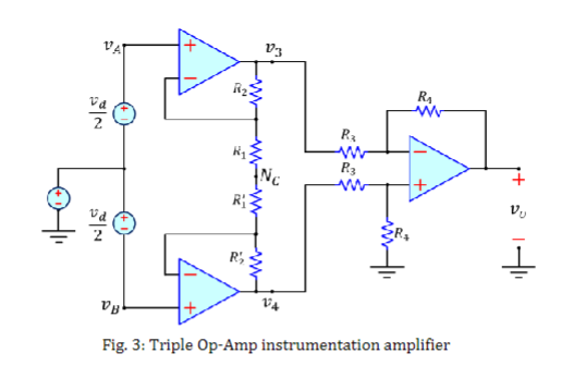 Solved 3) Triple Op Amp instrumentation amplifier a) Derive | Chegg.com