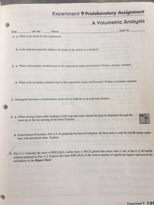 😂 Volumetric analysis lab report. Chemistry Lab Report on