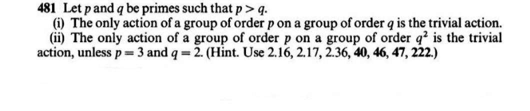 Solved 481 Let P And Q Be Primes Such That P Q I The