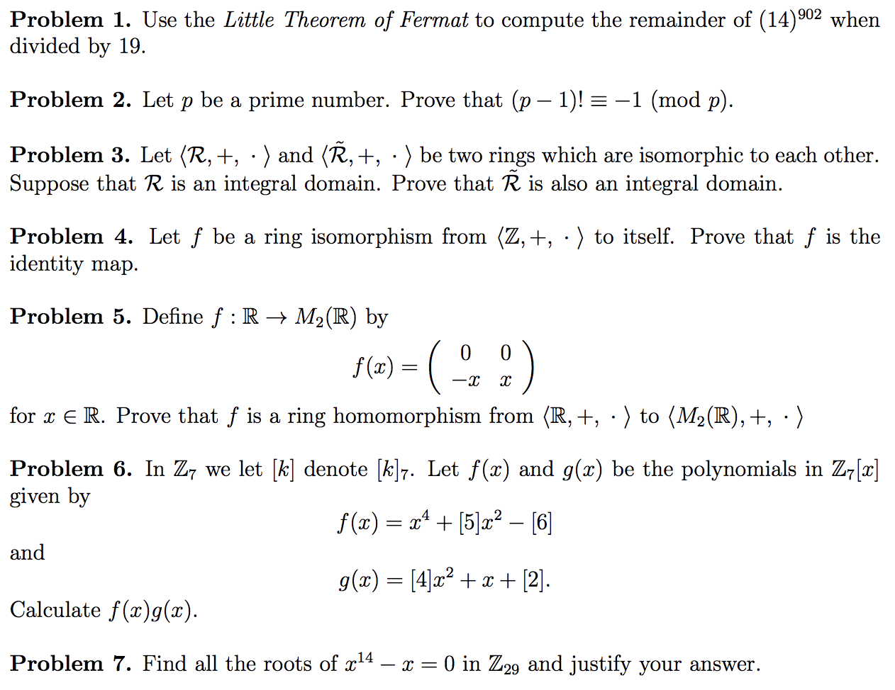 Solved Problem 1. Use The Little Theorem Of Fermat To | Chegg.com