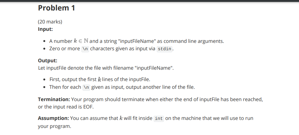 Solved A number and a string "inputFileName" as command line | Chegg.com