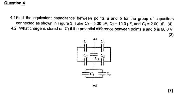 Solved Question 44.1 ﻿Find the equivalent capacitance | Chegg.com