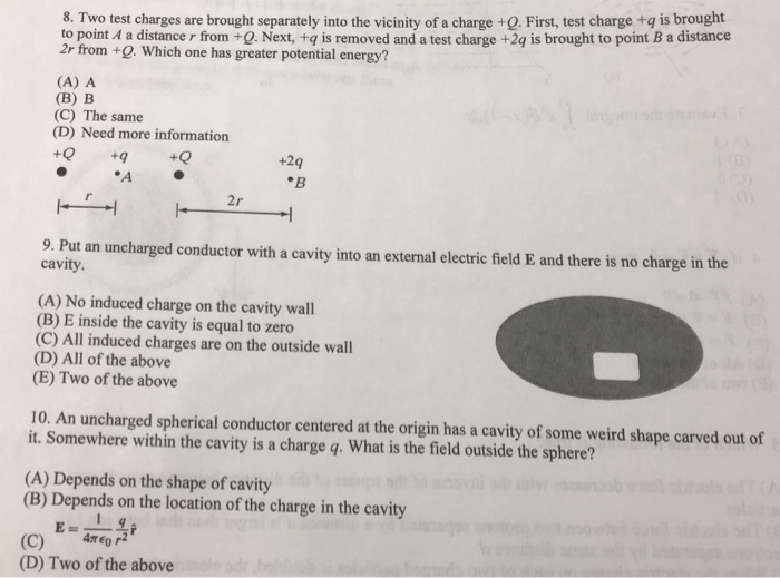 Solved 6. Consider the four field patterns shown. Assuming | Chegg.com