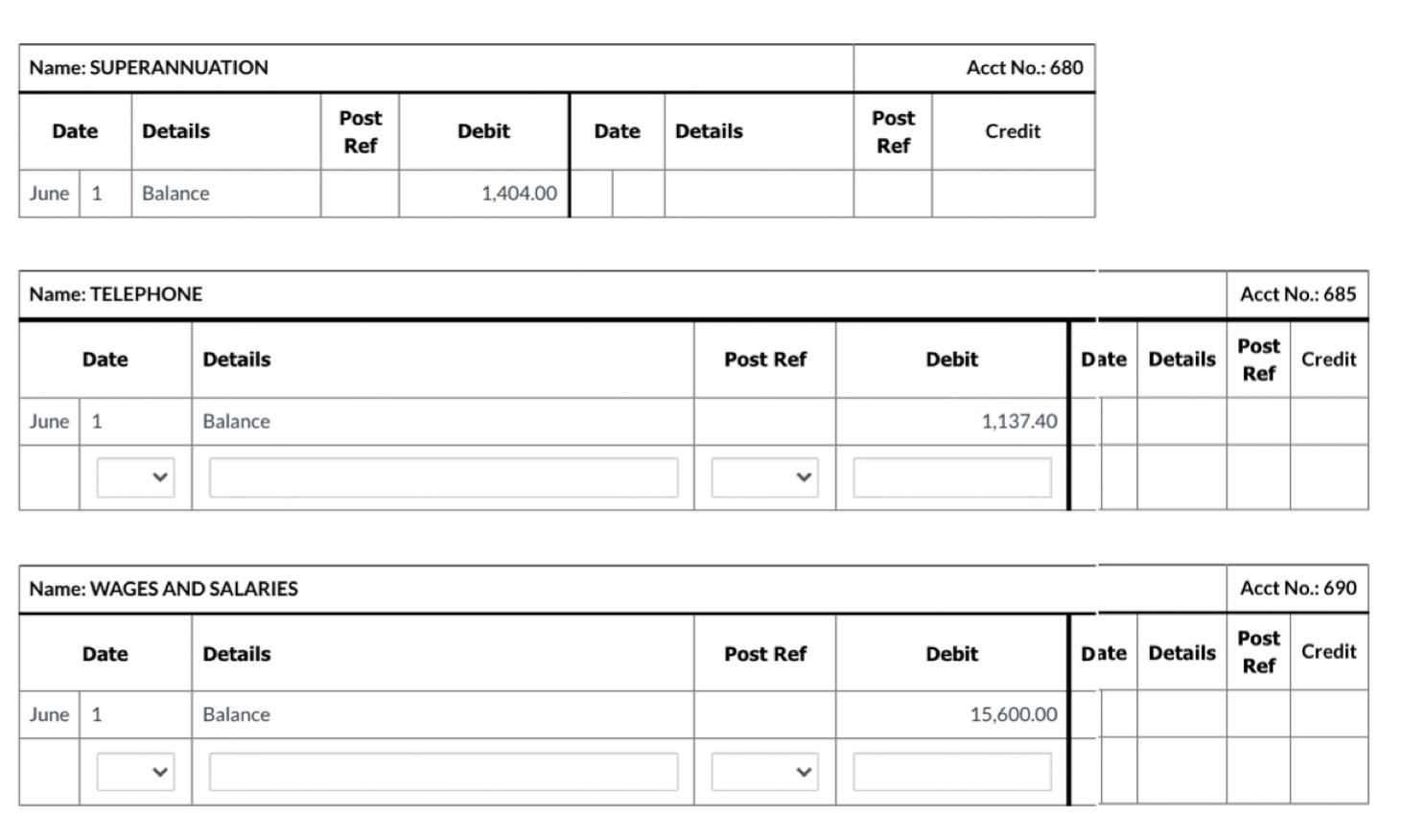 Solved Record the chart of account reference number