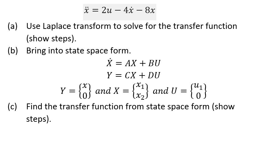 Solved I 2u 48 8x A Use Laplace Transform To Solv Chegg Com