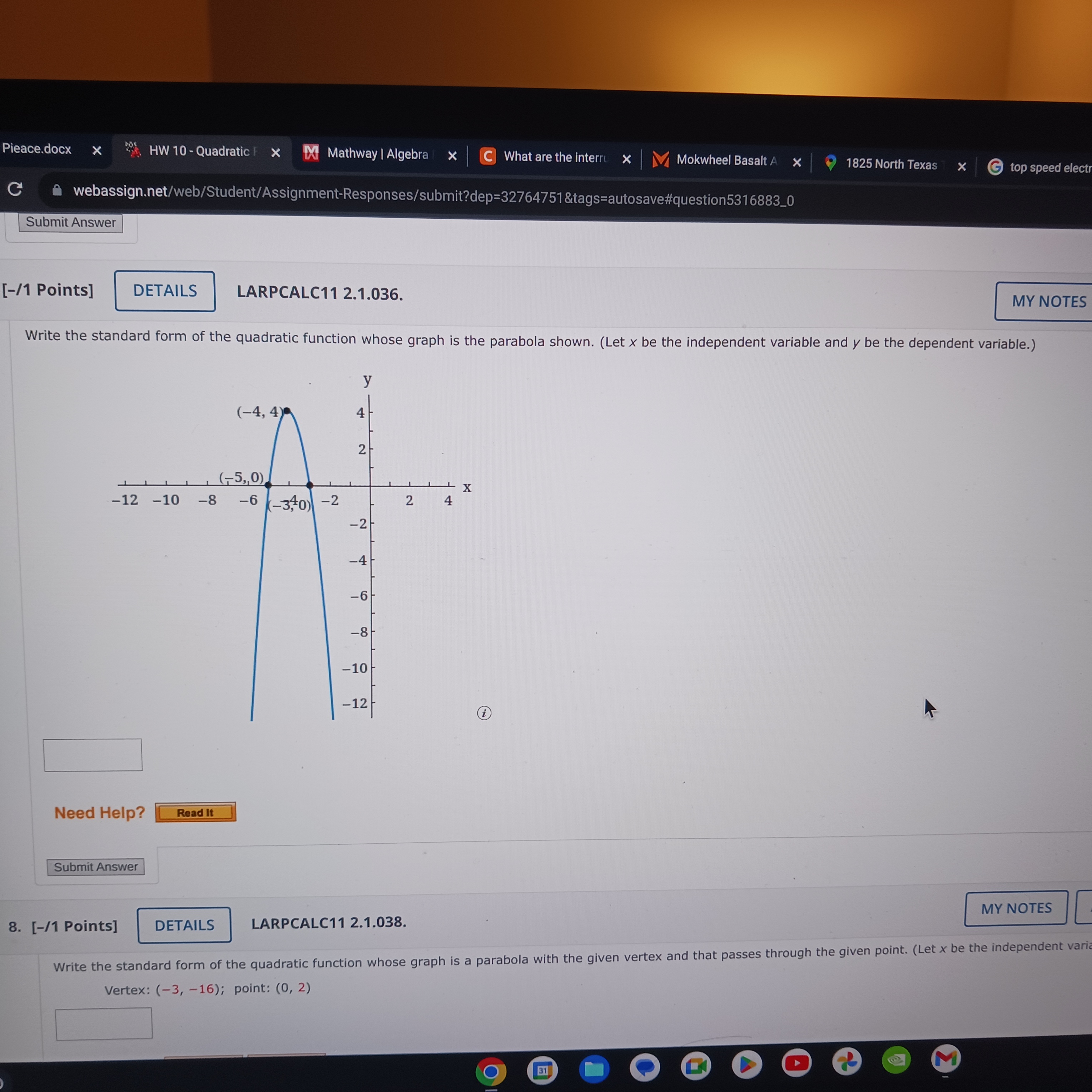 solved-write-the-standard-form-of-the-quadratic-function-chegg