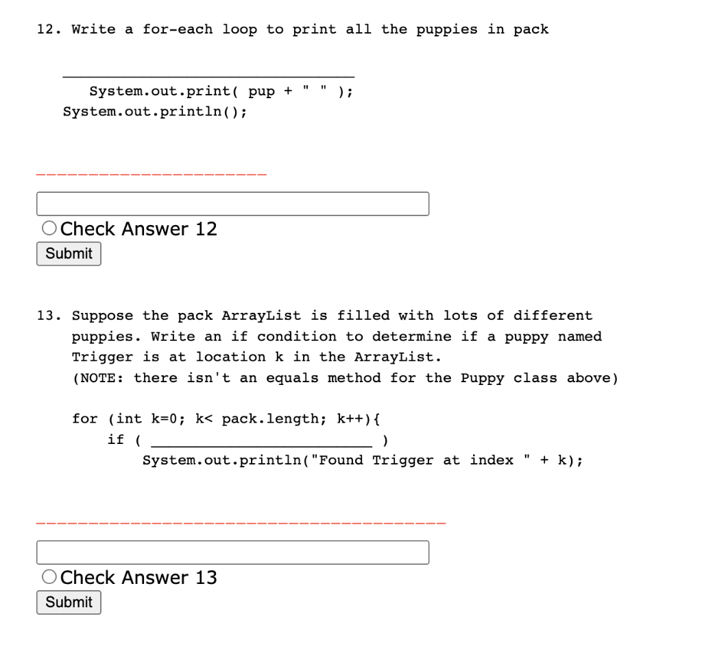 Solved public class Puppy\{ String name; public Puppy()\{