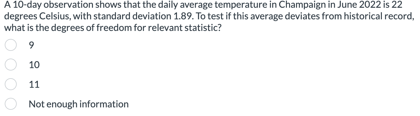 Solved A 10-day observation shows that the daily average | Chegg.com