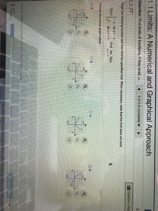 Solved 1.1 Limits: A Numerical and Graphical Approach -x, | Chegg.com