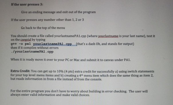 Solved Programming Assignment 1 Fundamentals Of Computing | Chegg.com