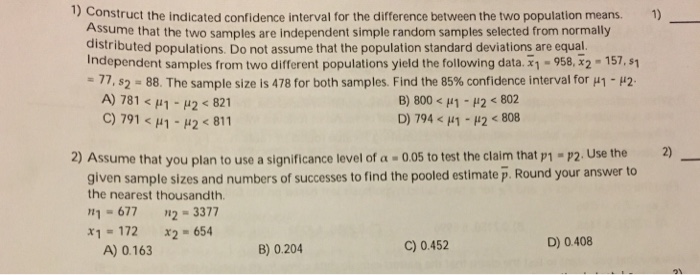 Solved The answer to #1 is C & #2 is B... but I need step by | Chegg.com
