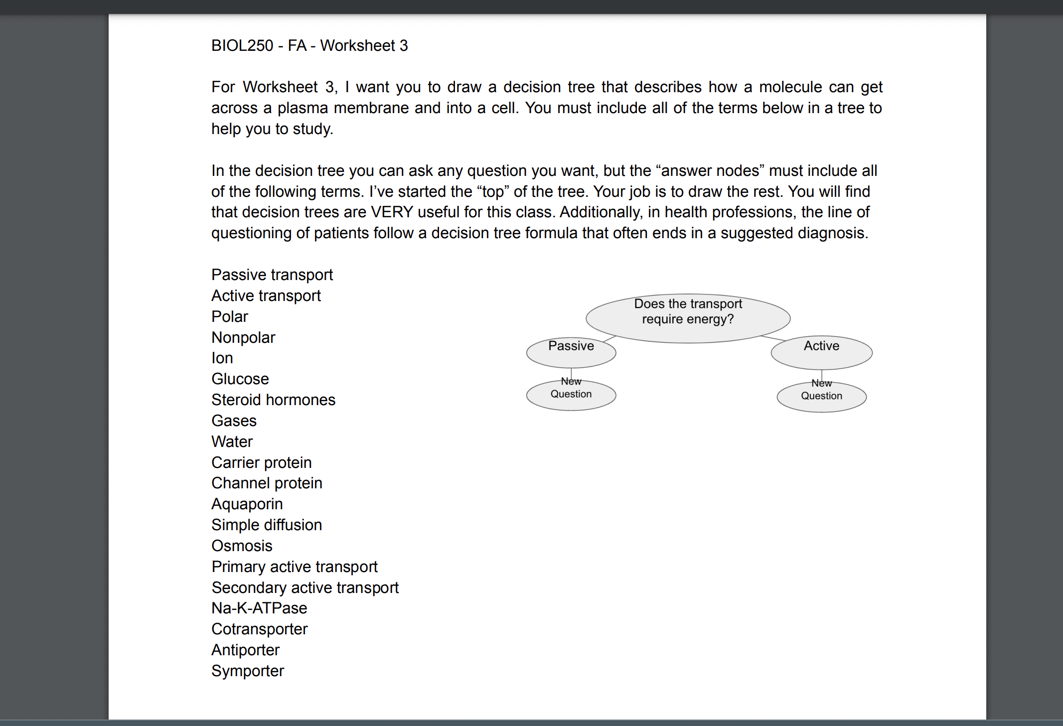 Solved For Worksheet 3, I want you to draw a decision tree | Chegg.com