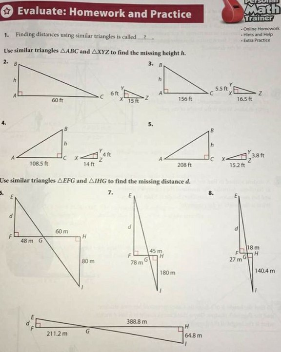 personal math trainer evaluate homework and practice answers algebra 2