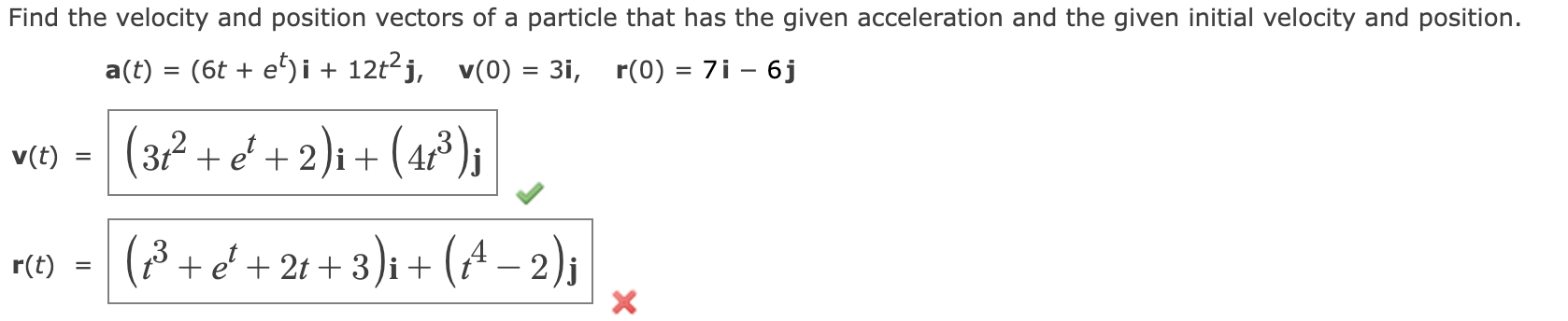 Solved Find the velocity and position vectors of a particle | Chegg.com