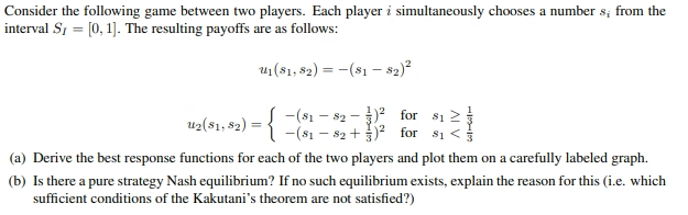 Solved Consider the following game between two players. Each | Chegg.com