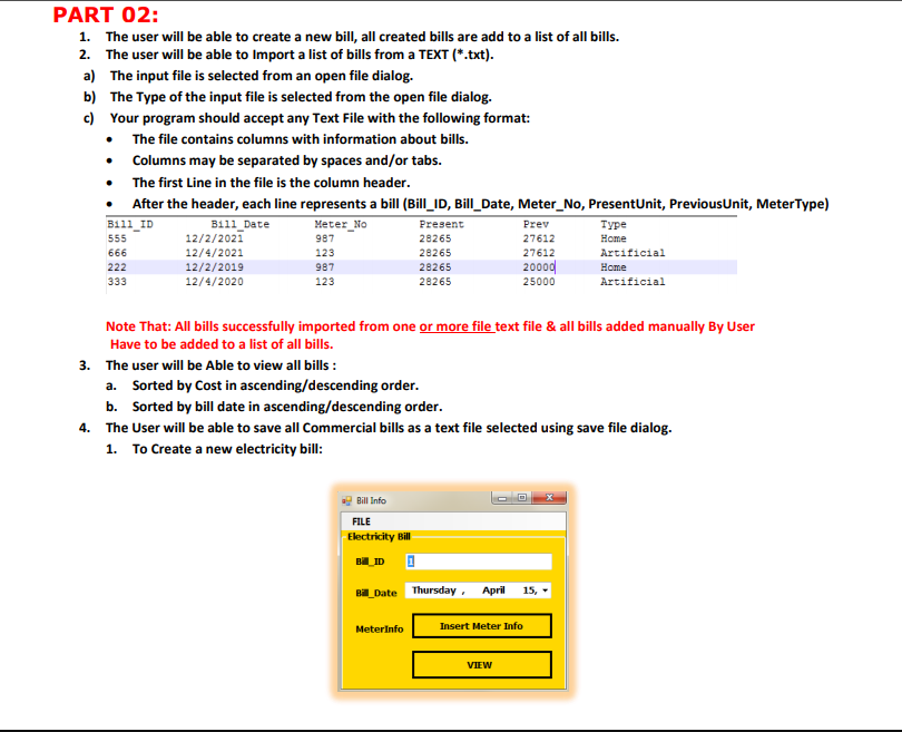 Solved 1 PART 01: Build a C# windows form application that | Chegg.com