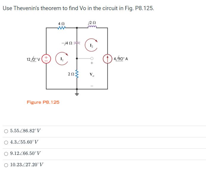 Solved Use Thevenin's Theorem To Find Vo In The Circuit In | Chegg.com