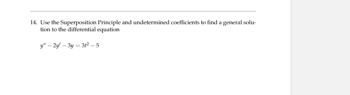 Solved 14 Use The Superposition Principle And Undetermined