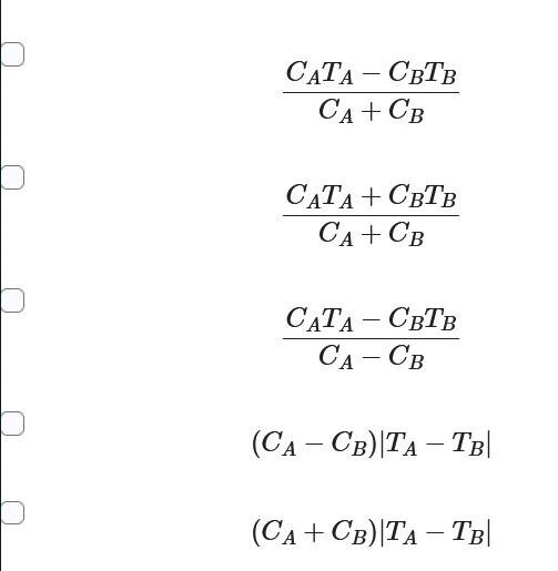 Solved An object A, with heat capacity CA(CA = mcA) and | Chegg.com