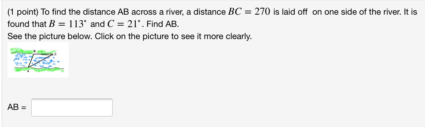 SOLVED POINT B IS LOCATED ACROSS THE RIVER FROM POINT A AND visual data 7