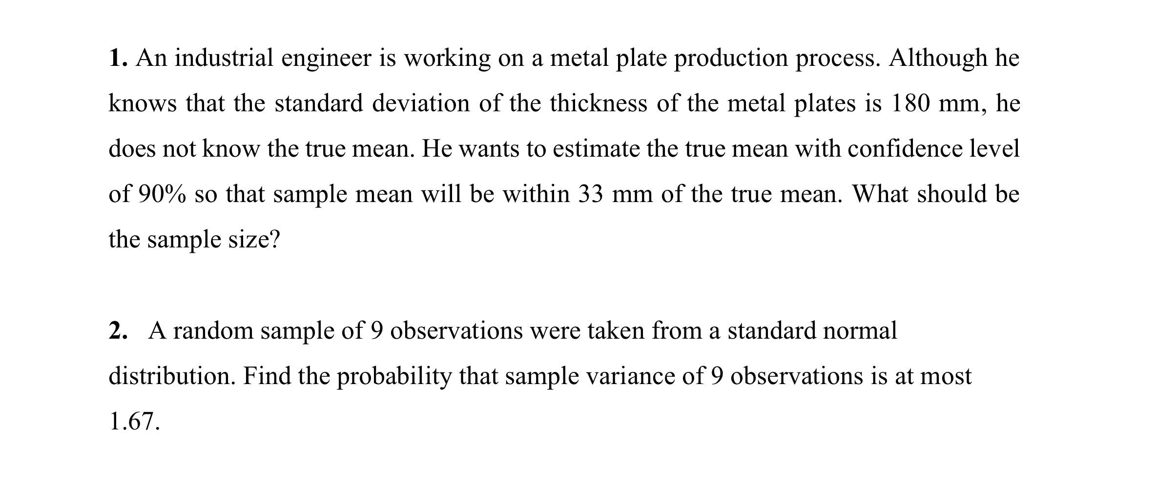 Solved 1. An Industrial Engineer Is Working On A Metal Plate | Chegg.com