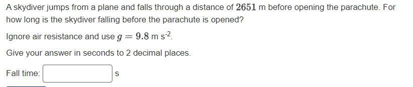 Solved A skydiver jumps from a plane and falls through a | Chegg.com