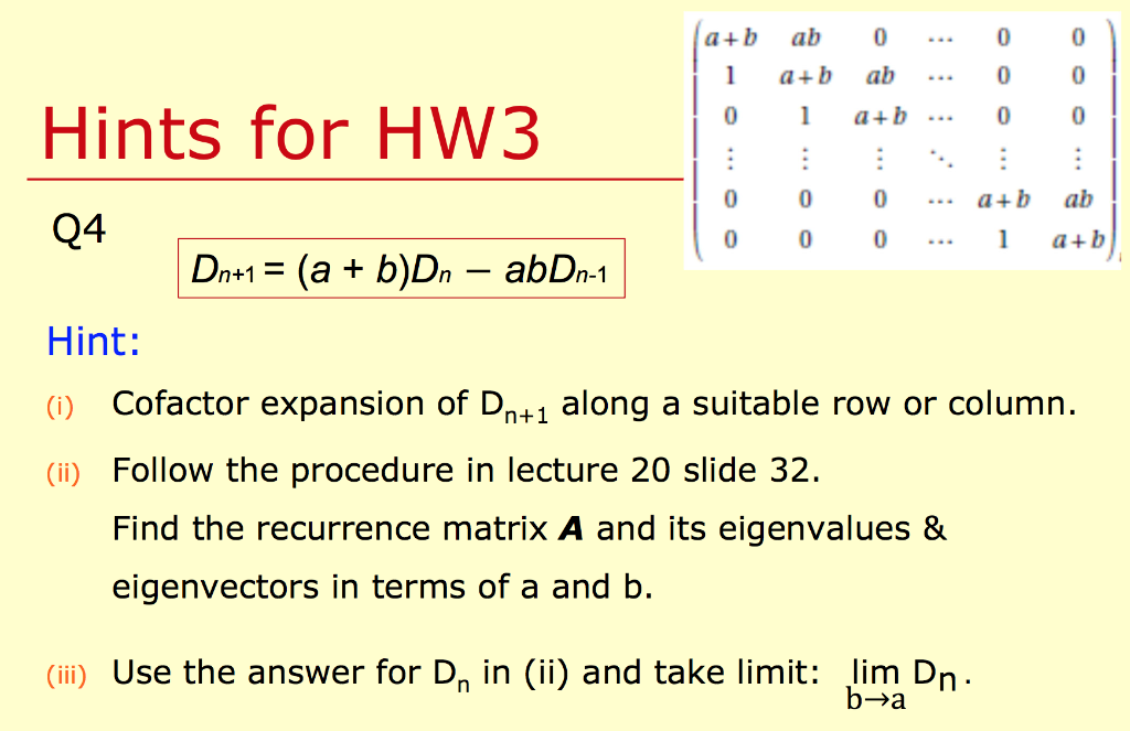 Solved 4. Let Dn Be The Determinant Of The Following N X N | Chegg.com