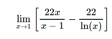 Solved limx→1[x−122x−ln(x)22] | Chegg.com