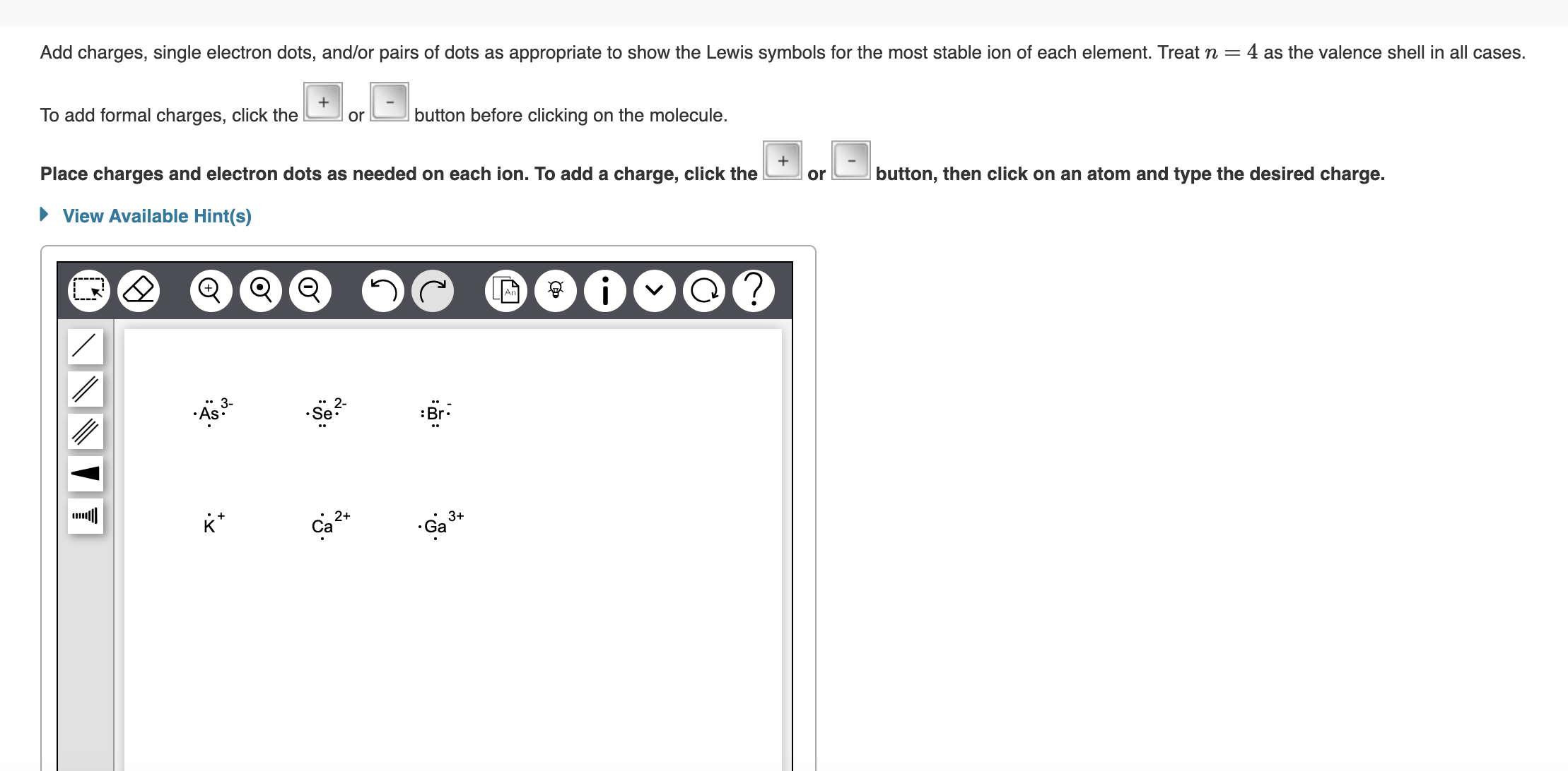 Solved Add charges, single electron dots, and/or pairs of | Chegg.com