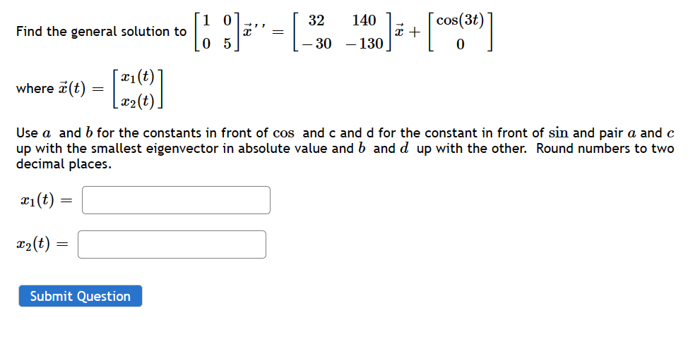 Solved Find the general solution to | Chegg.com