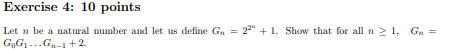 Solved Exercise 4: 10 points Let n be a natural number and | Chegg.com