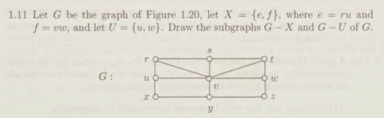 Solved 1.11 Let G be the graph of Figure 1.20 , let X={ϵ,f}, | Chegg.com
